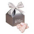 Raspberry Shortbread Cookies in Silver Gift Box